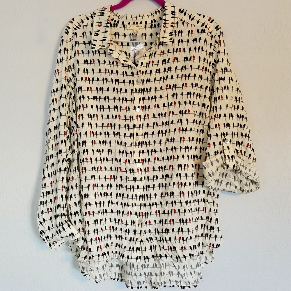 Black and White Blouse